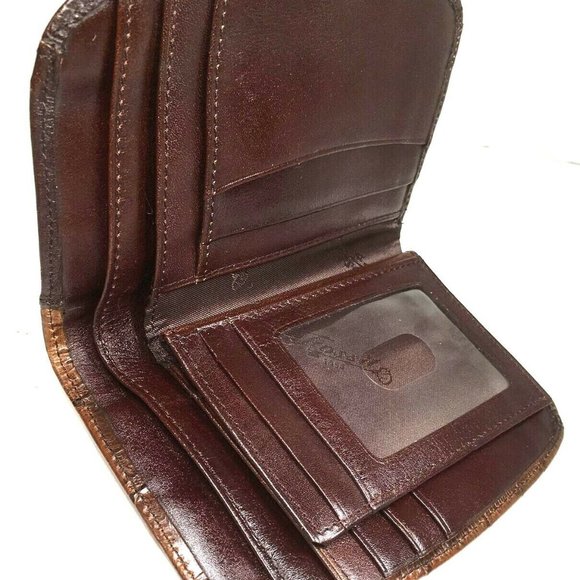 Fossil Vintage Brown Leather Reptile Print Wallet - Picture 4 of 12